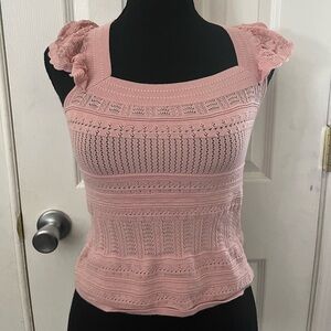 Pink BluIvy ruffle top